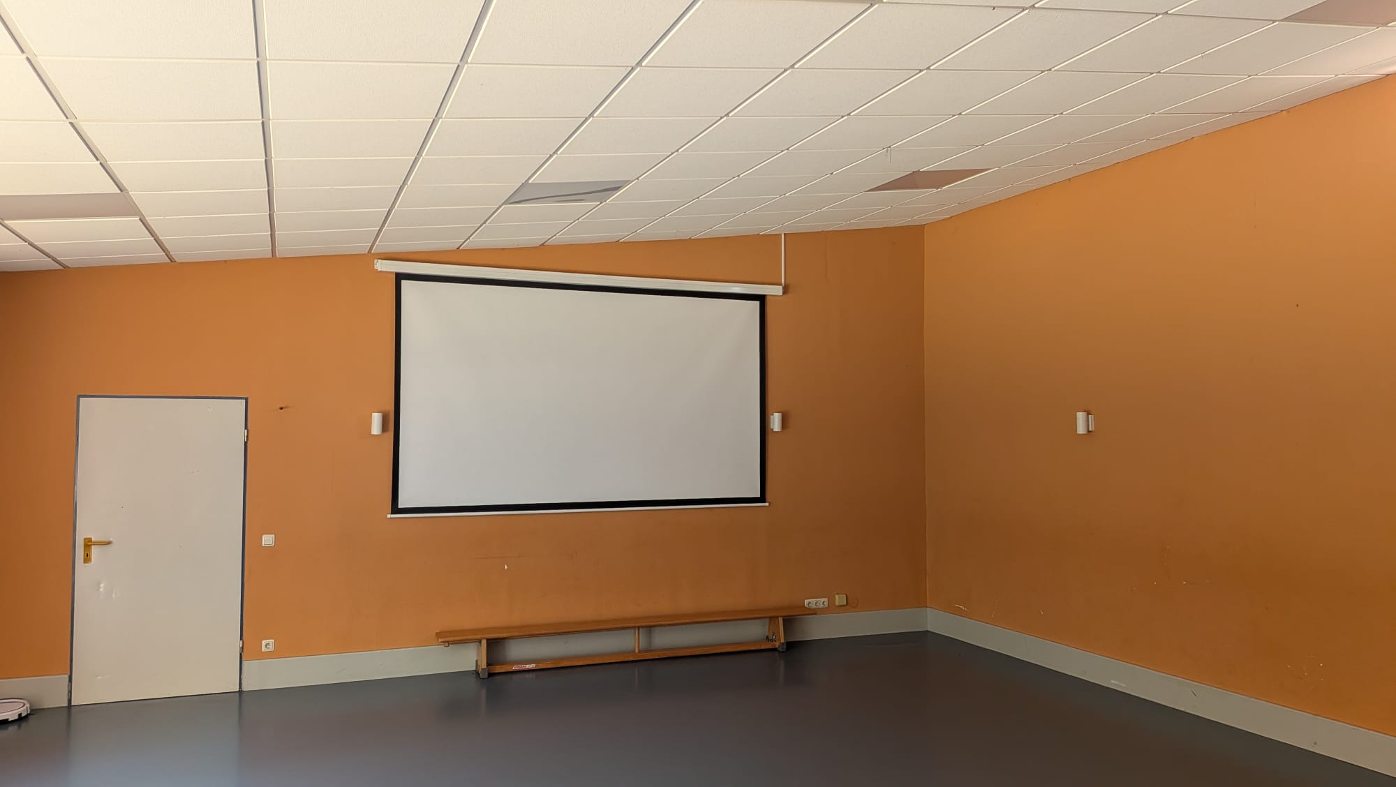Große Beamer-Leinwand Detailansicht